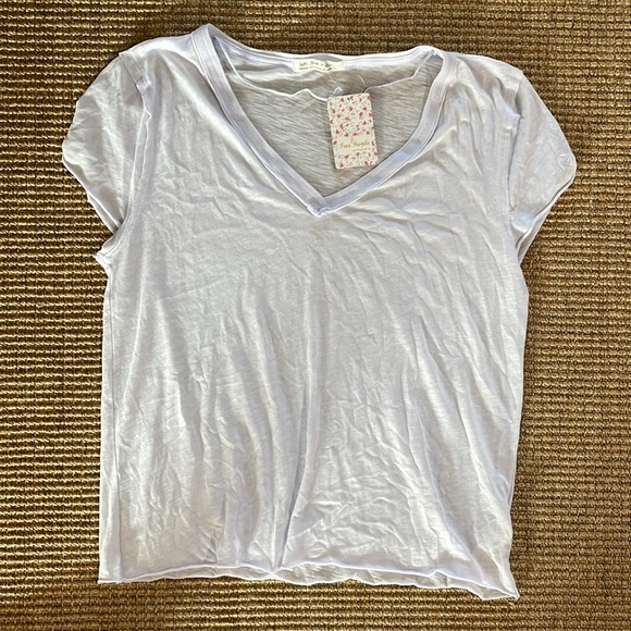 Free People Tops - NWT Free People Lavender V-Neck Shirt Medium